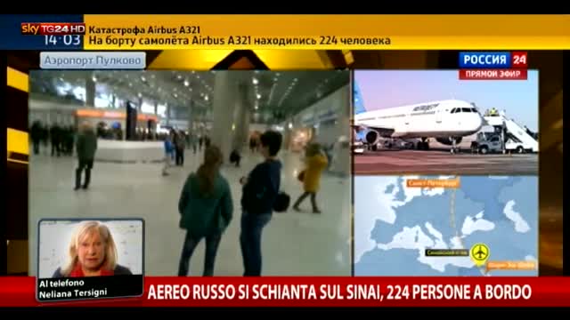 Aereo russo si schianta sul Sinai, 224 persone a bordo