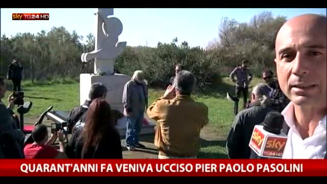 Pasolini, la commemorazione a Ostia
