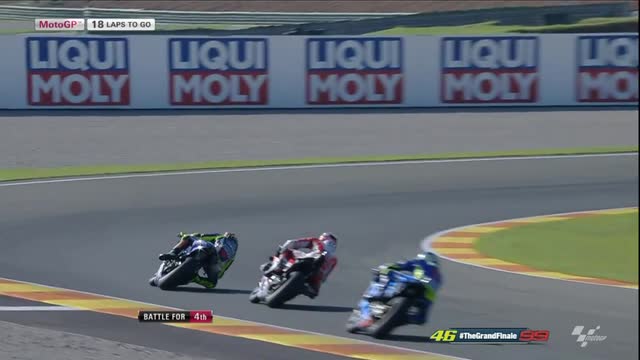 GP Valencia, Rossi sale fino al 4° posto