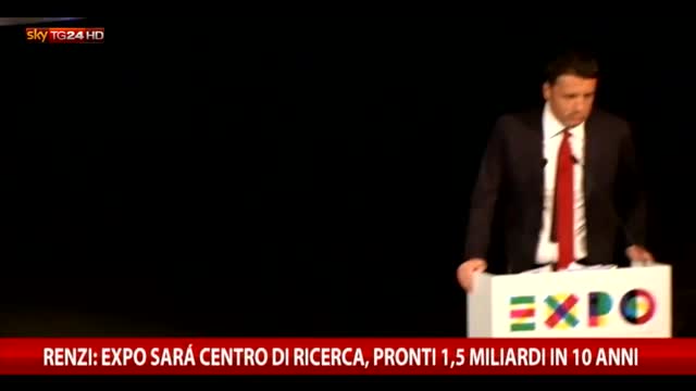 Renzi: Expo centro di ricerca, pronti 1,5 mld in 10 anni
