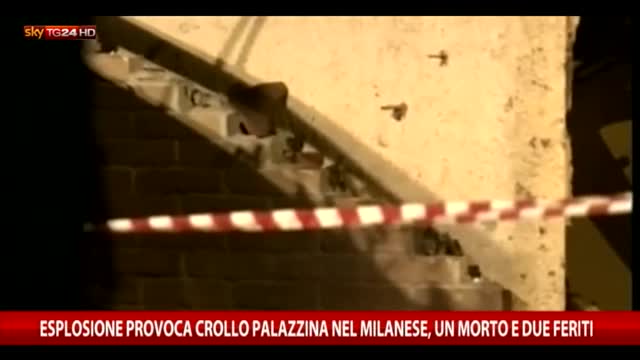 Crollo palazzina nel milanese: un morto, 2 feriti