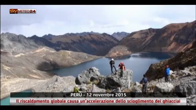Scioglimento dei ghiacciai in Perù