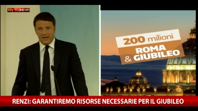 Renzi: garantiremo risorse necessarie per il Giubileo