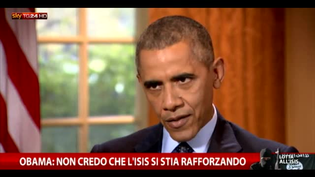 Obama: non credo che l’Isis si stia rafforzando
