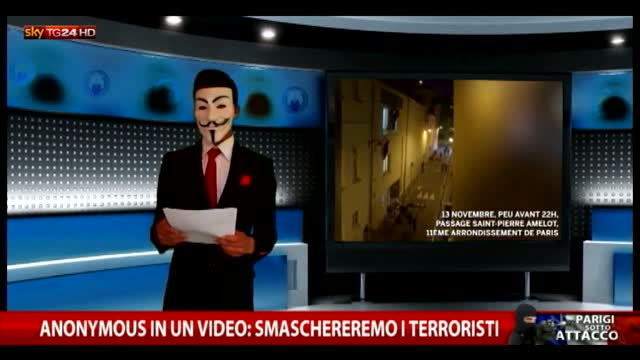 Parigi, Anonymous in un video: smaschereremo i terroristi