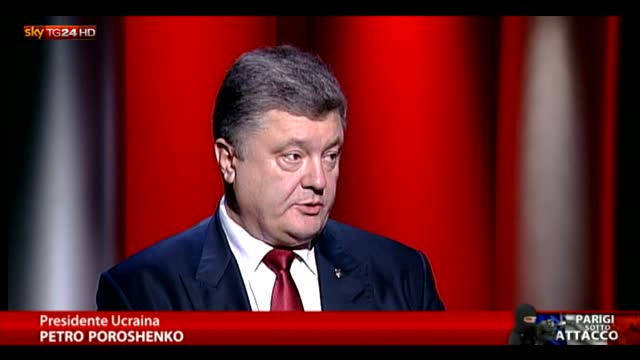 Poroshenko a Sky TG24: "Nessuna solidarietà con i russi"