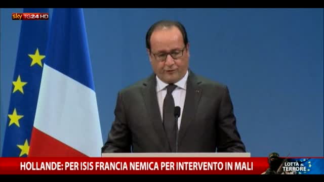 Hollande: "Per Isis Francia nemica per intervento in Mali"