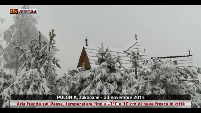 Freddo e neve in Polonia
