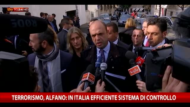 Terrorismo, Alfano: in Italia efficiente sistema controllo