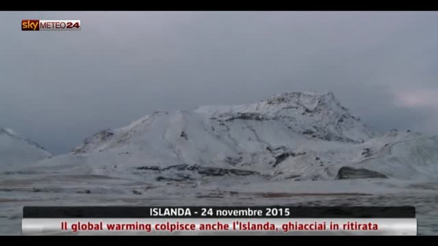 Scioglimento dei ghiacciai in Islanda