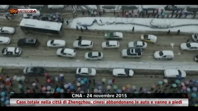 Forte nevicata nello Henan in Cina
