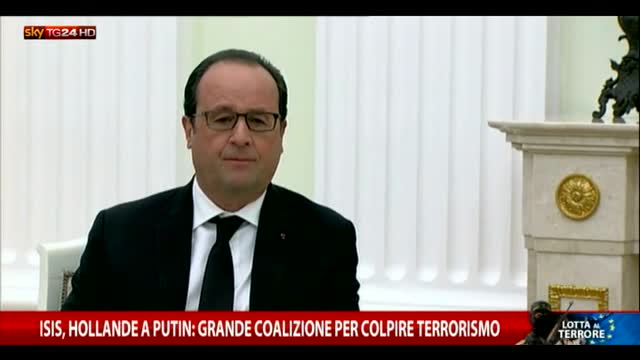 Hollande a Putin: grande coalizione per colpire terrorismo