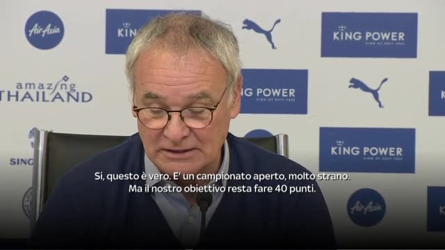 Leicester, Ranieri: "Pensiamo alla salvezza, non al titolo"