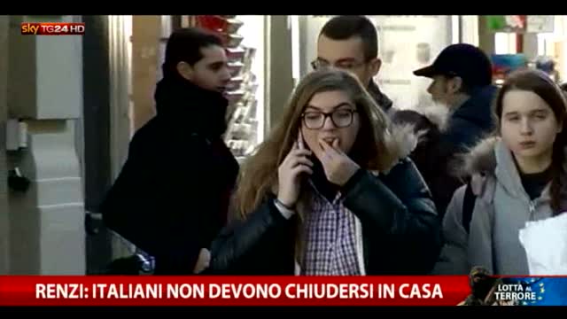 Renzi: "Gli italiani non si chiudano in casa"