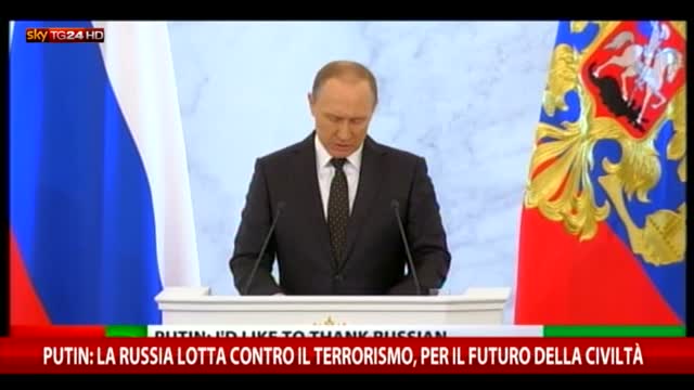 Putin: "La Russia lotta contro il terrorismo"