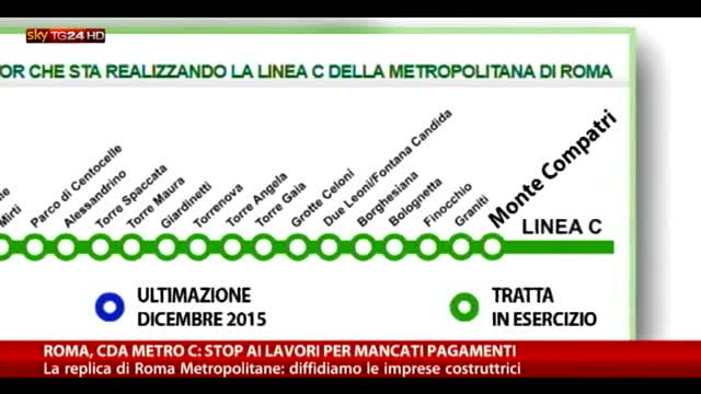 Roma, Cda metro C: stop ai lavori per mancati pagamenti
