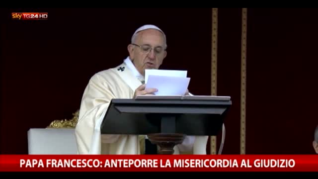 Papa Francesco: anteporre la misericordia al giudizio 
