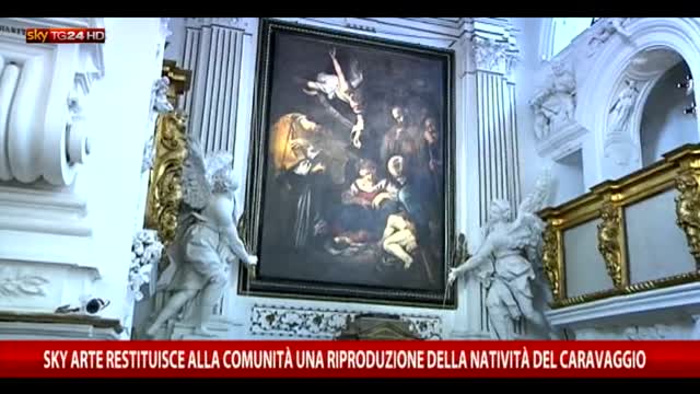 Palermo, Sky Arte dona riproduzione Natività di Caravaggio