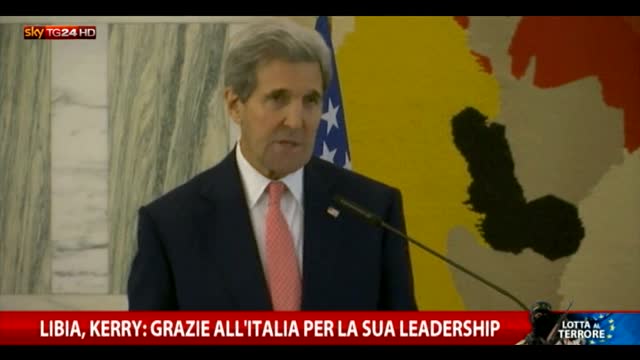 Libia, Kerry: Grazie all'Italia per la sua leadership