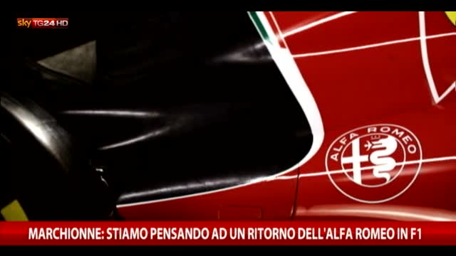 Marchionne: stiamo pensando a ritorno dell’Alfa Romeo in F1