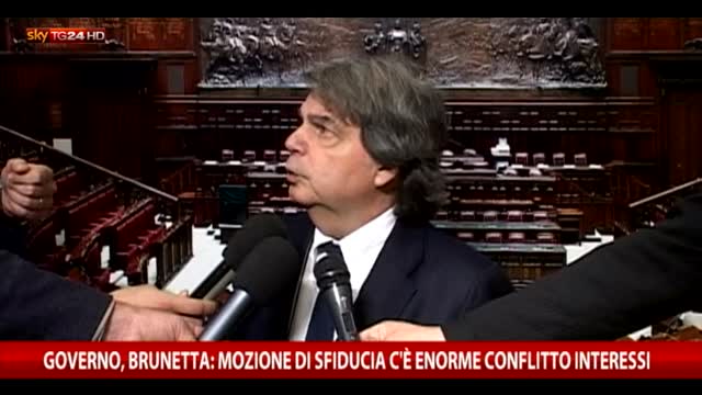 Brunetta: mozione sfiducia, enorme conflitto di interessi