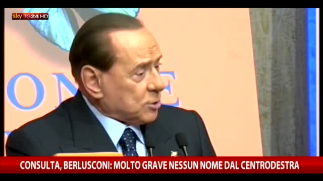 Consulta, Berlusconi: grave nessun nome del centrodestra