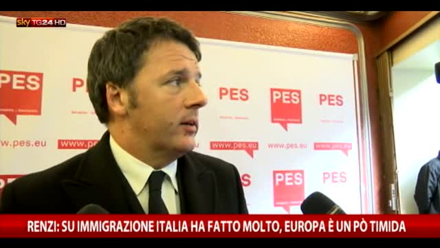 Renzi: su immigrazione Italia ha fatto molto, Europa  timida