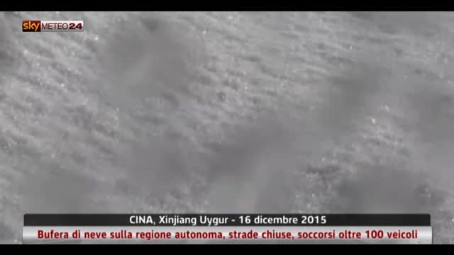 Bufera di neve in Cina