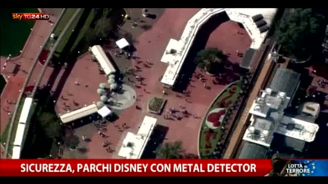 Sicurezza Usa, parchi Disney con metal detector