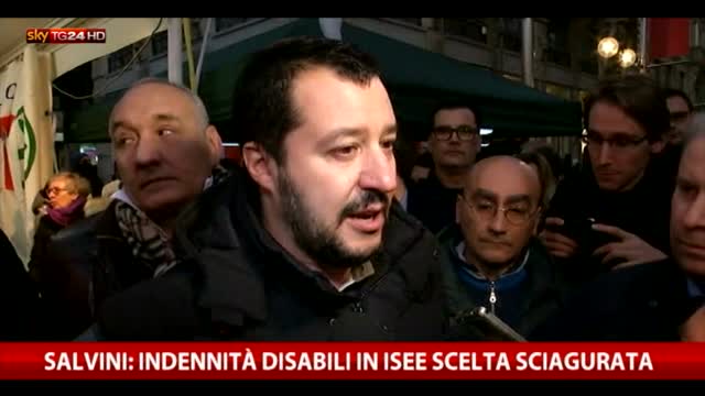 Salvini: indennità disabili in Isee scelta sciagurata 