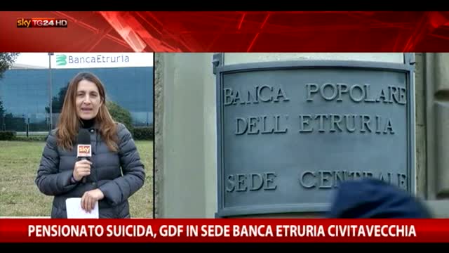 Pensionato, suicida, Gdf in Banca Etruria di Civitavecchia