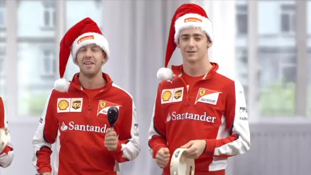 Natale in casa Ferrari, auguri da Seb e Kimi