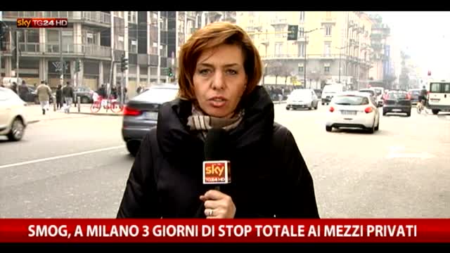 Smog, a Milano 3 giorni di blocco totale alle auto