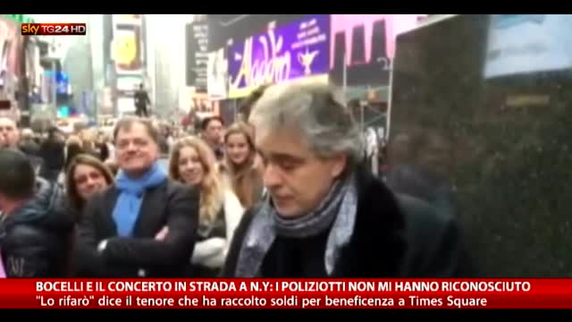Concerto in strada a New York di Andrea Bocelli