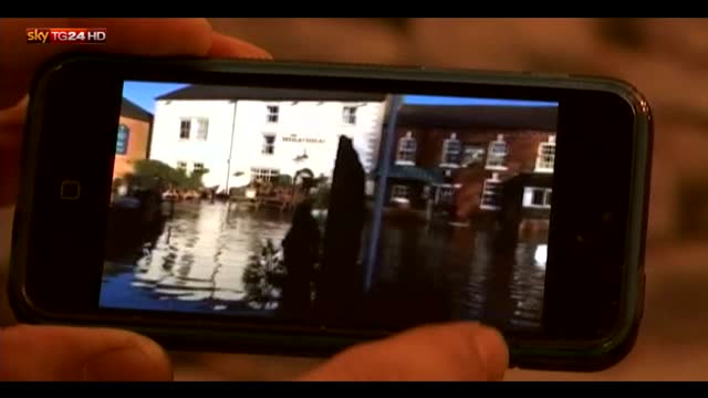 Inghilterra, Sky TG24 nel Lancashire alluvionato