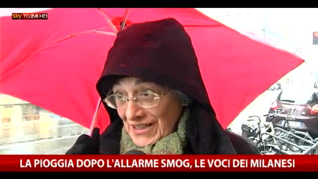 Pioggia a Milano dopo lo smog, le voci dei milanesi