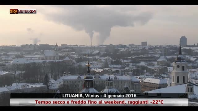 Termometri di gran lunga sotto lo zero in Lituania
