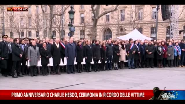 Parigi, anniversario Charlie Hebdo: commemorazione vittime