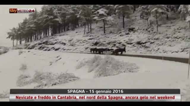 Neve nel nord della Spagna