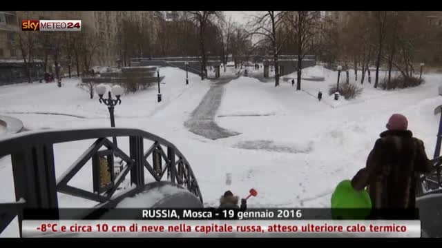 Neve e temperature rigide a Mosca