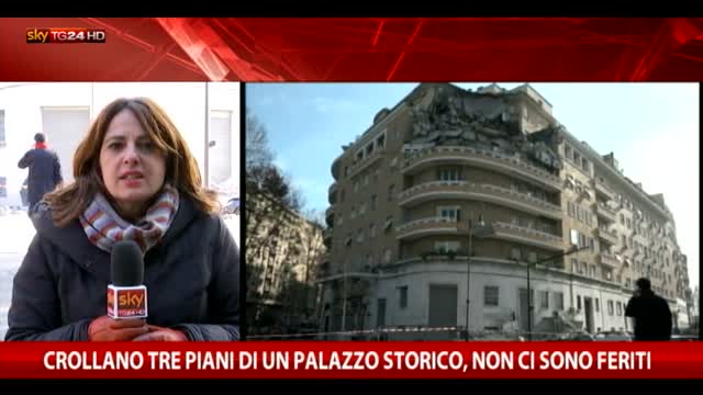 Roma, crollano 3 piani di un palazzo. 3 feriti