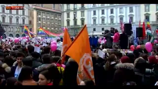 Unioni civili, anche a Firenze in piazza per il sì