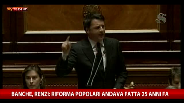 Renzi: orgogliosi del decreto banche, atteso da 25 anni
