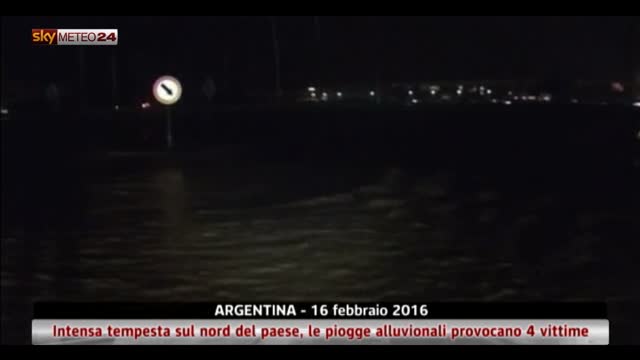 Alluvione in Argentina, 4 vittime