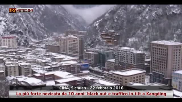 Eccezionale nevicata in Cina