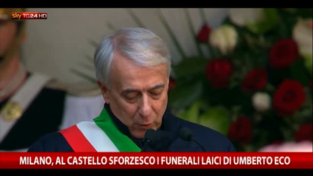 Funerali di Umberto Eco, il ricordo del sindaco di Milano