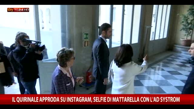 Il Quirinale su Instagram, selfie di Mattarella con Systrom 