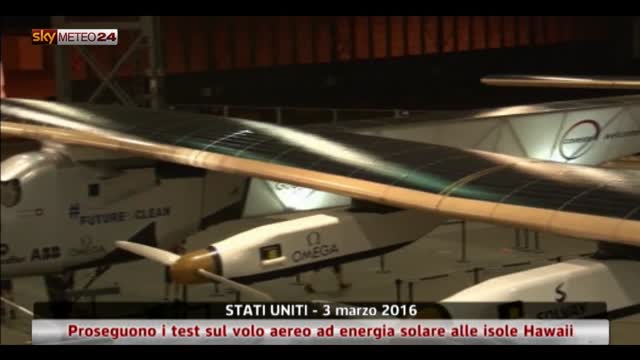 Test di aereo ad energia solare alle Hawaii
