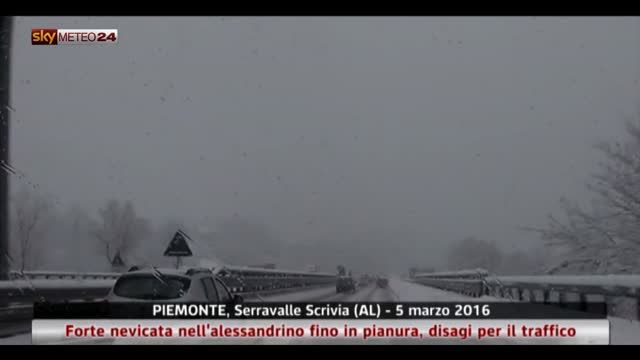Neve in Piemonte, disagi per il traffico