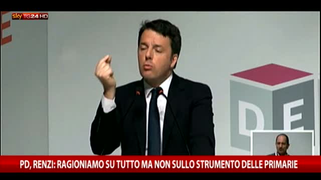 Pd, Renzi: ragioniamo su tutto ma non su strumento primarie
